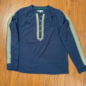 Boden Esme Embroidered Top In Sz 8